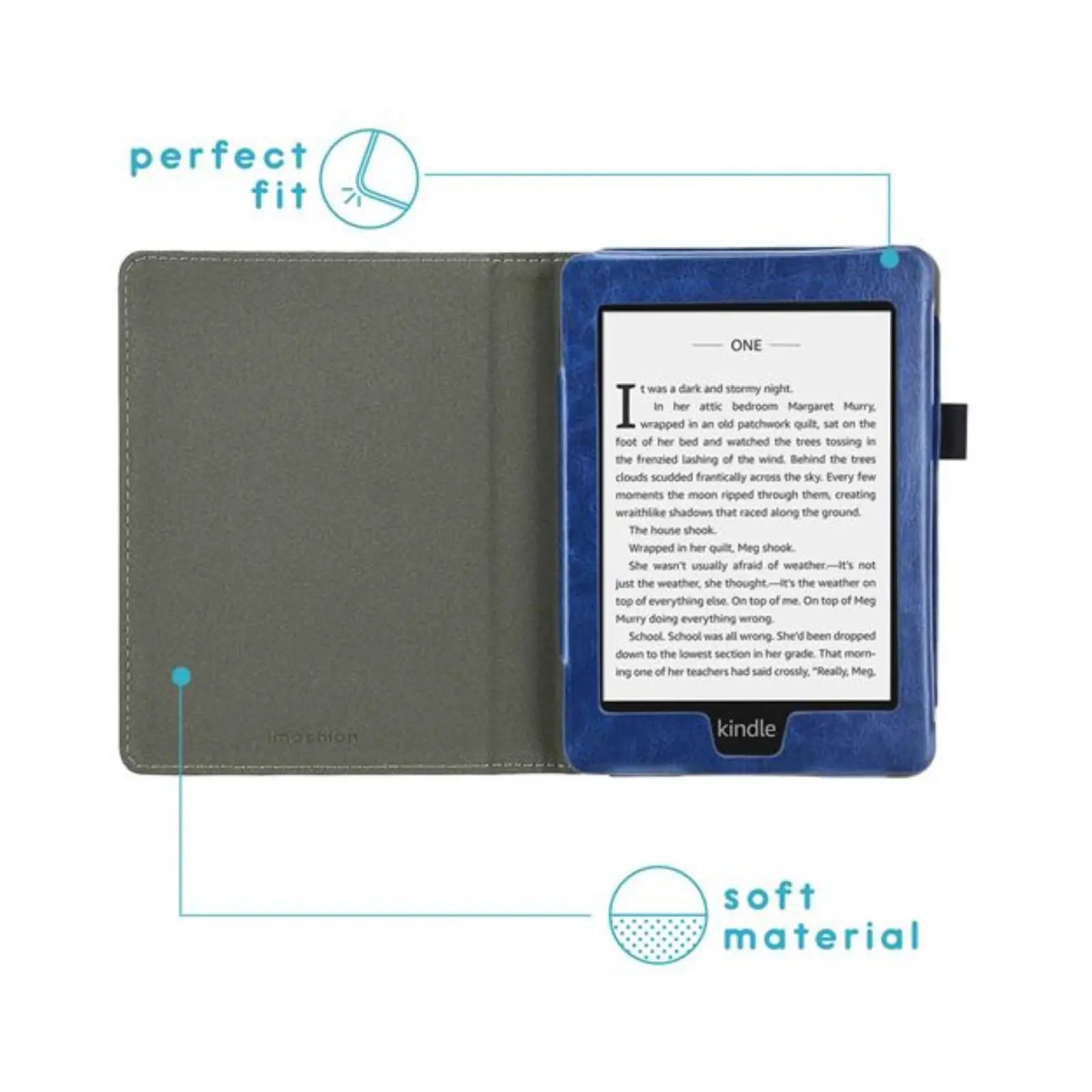 Etui de liseuse Kindle Paperwhite 4 Bleu