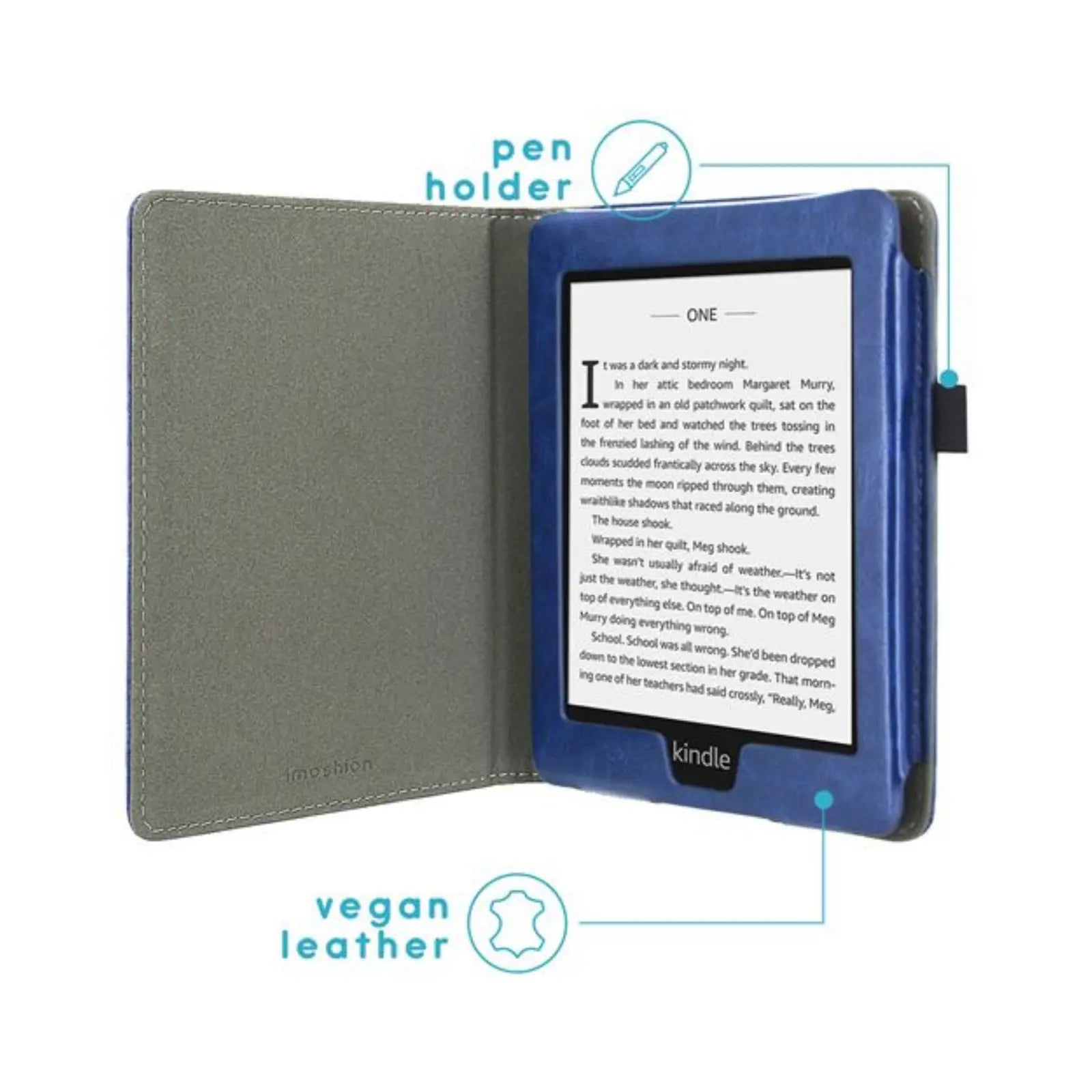 Etui de liseuse Kindle Paperwhite 4 Bleu